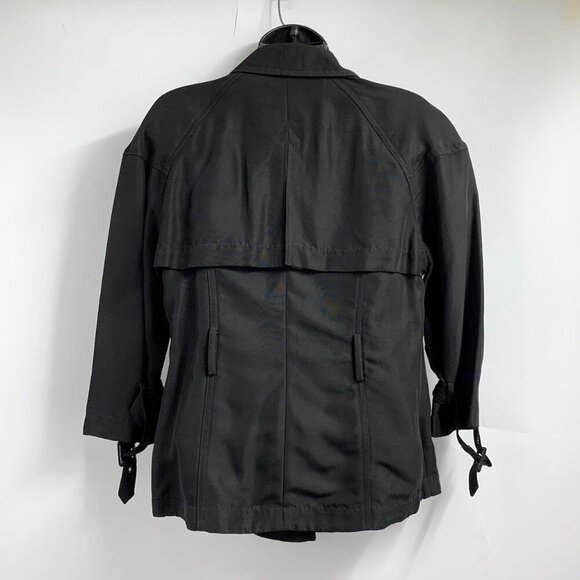 Bebe Women's Short Trench Button Up Flowy Coat Size X NWT - Picture 2 of 14